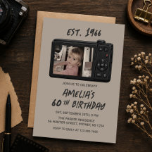 Vintage Retro Camera 60th Birthday Photo