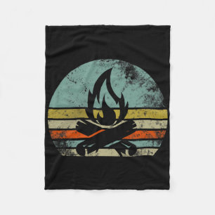 Vintage Retro Campfire Fire Funny Camping Shirt Ca Fleece Blanket