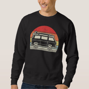Vintage Retro Camping Camper Van Surf Sweatshirt