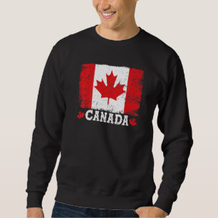 Vintage Retro Canadian Maple Leaf Canada Flag Sweatshirt