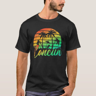 Vintage Retro Cancun Proud Mexican Mexico Summer V T-Shirt