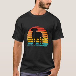 Vintage Retro Cane Corso Dog On Sunset Funny Itali T-Shirt