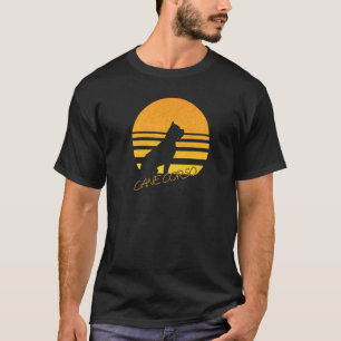 Vintage Retro Cane Corso Silhouette Sun Dog T-Shirt
