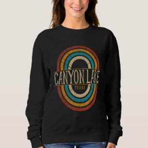 Vintage Retro Canyon Lake Texas TX Women Men Souve Sweatshirt