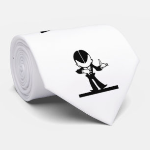 Vintage retro cartoon black and white comics tie