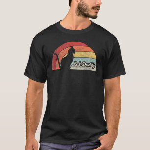 Vintage Retro Cat Daddy Pet Dad Cat Owner Cat   2 T-Shirt