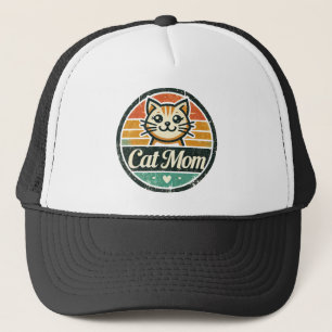 Vintage Retro Cat Mum Trucker Hat – Stylish Gift 