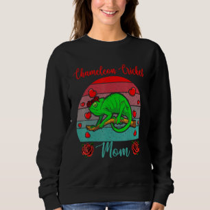 Vintage Retro Chameleon Mom Valentine Floral Anima Sweatshirt