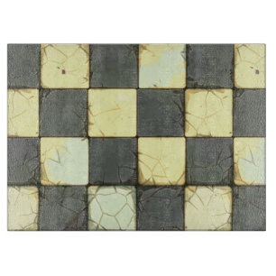 Vintage Retro Chequerboard Tile Cutting Board