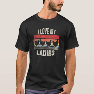 Vintage Retro Chicken Ladies Chicken Farmer Whis T-Shirt