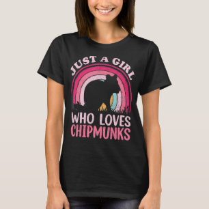 Vintage Retro Chipmunk Just A Girl Who Loves Chip T-Shirt