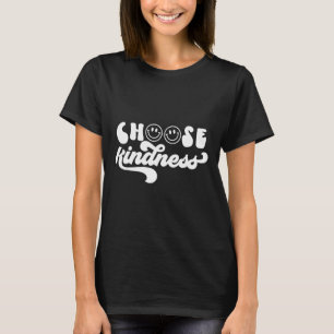 Vintage Retro Choose Kindness Smile Face Inspirati T-Shirt