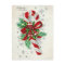 Vintage retro Christmas candy cane postcard