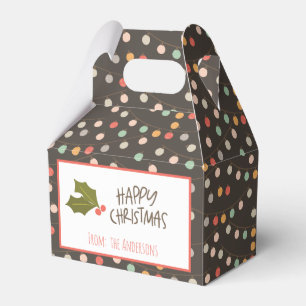 Vintage Retro Christmas Lights Favour Box
