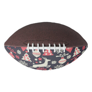 Vintage Retro Christmas Pattern Holiday Football