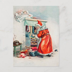 Vintage Retro Christmas Postcard
