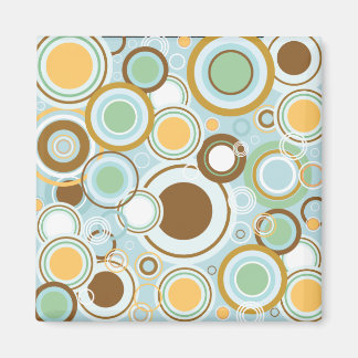 Vintage/Retro Circle Design Magnet
