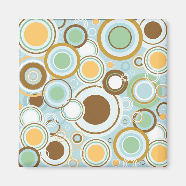 Vintage/Retro Circle Design Magnet (Front)