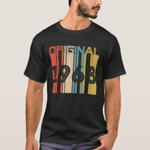 Vintage Retro Classic 1968 Original Awesome Birthd T-Shirt