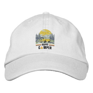 Vintage Retro Classic Adventure Camping Camper Van Embroidered Hat