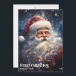 Vintage retro classic Santa Claus and snow Holiday Card<br><div class="desc">Vintage retro classic Santa Claus and snow Christmas Holiday Card</div>