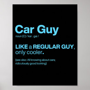 Vintage Retro Clic Car Guy Design Christmas Gift Poster