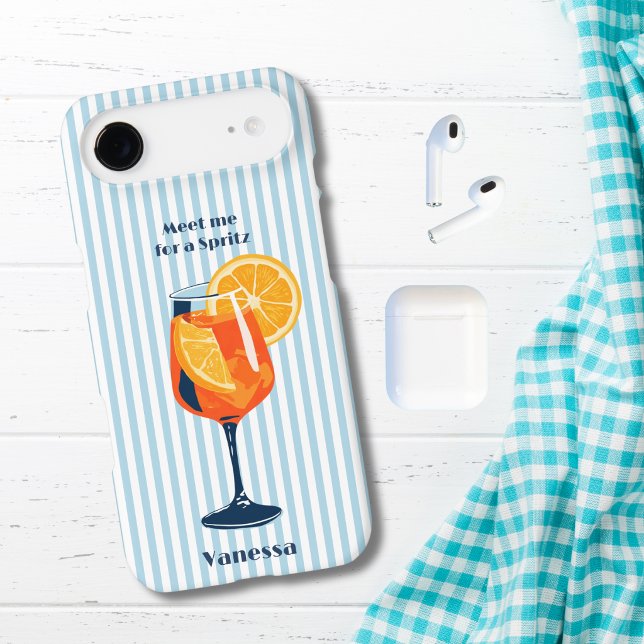 Vintage Retro Cocktail Blue Stripes Custom (Creator Uploaded)