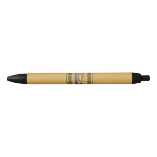 Vintage Retro Coffee Espresso Machine Elegant Ball Black Ink Pen