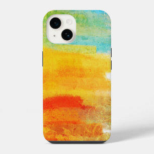 Vintage retro colourful Abstract Painting iPhone 14 Case
