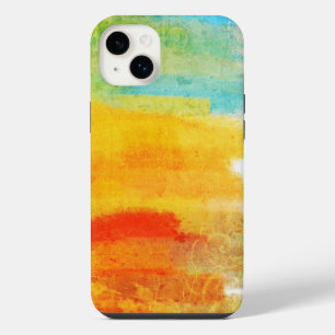 Vintage retro colourful Abstract Painting iPhone 14 Plus Case