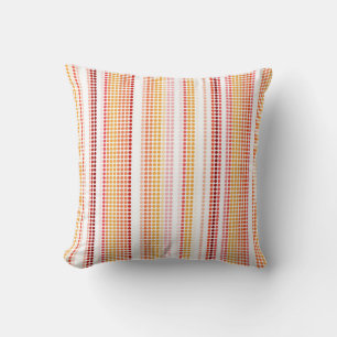 Vintage Retro Colourful Dots Stripes Pattern Pillo Cushion