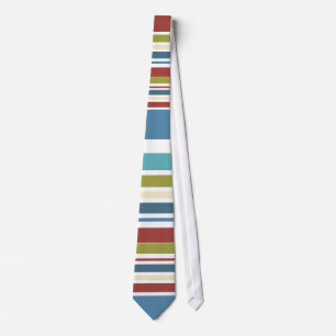 Vintage Retro Colourful Stripes #5 Tie