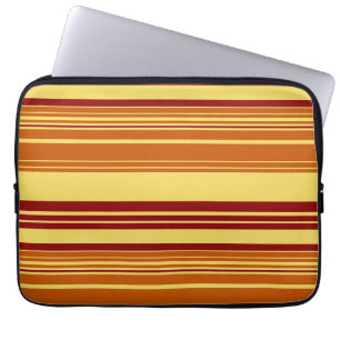 Vintage Retro Colourful Stripes Art Laptop Sleeve