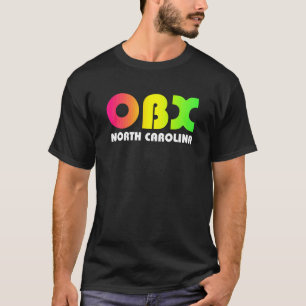 Vintage Retro Colourful Text Outer Banks OBX T-Shirt