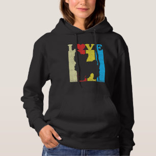 Vintage Retro Colours I Love My Yorkie Dog 1 Hoodie