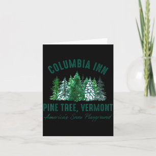 Vintage Retro Columbia Inn Ne Tree Vermont Merry C Card