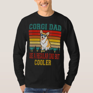Vintage Retro Corgi Dad Only Cooler Dog Father's T-Shirt