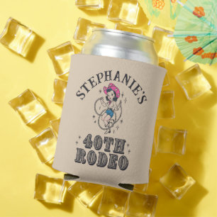 Vintage Retro Cowgirl 40th Birthday Party  Can Cooler