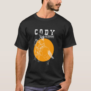 Vintage Retro Cowgirl Rodeo Cody Wyoming Souvenir T-Shirt