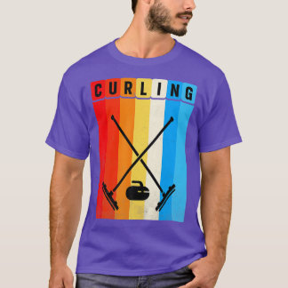 Vintage Retro Curling  T-Shirt