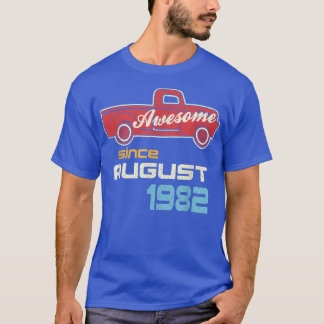 Vintage Retro Cute Birthday Truck Awesome Since Au T-Shirt