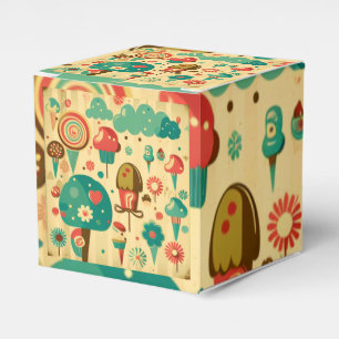 Vintage retro cute design for kids Cake Pop Favour Box