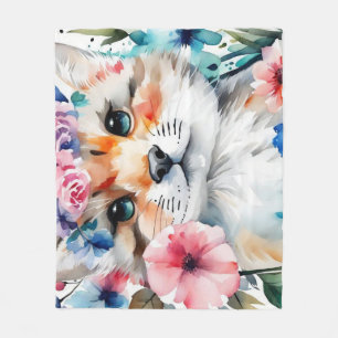 Vintage retro cute design for kids  fleece blanket