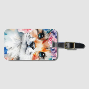 Vintage retro cute design for kids luggage tag