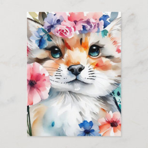 Vintage retro cute design for kids postcard