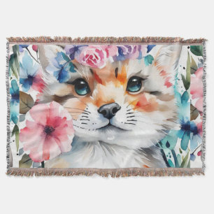 Vintage retro cute design for kids throw blanket