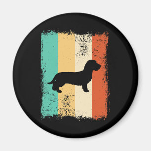 Vintage Retro Dachshund Wirehaired Magnet