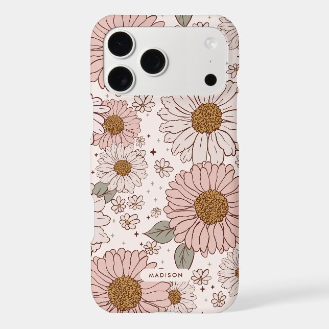 Vintage Retro Daisy Boho Personalised Case-Mate iP (Back)