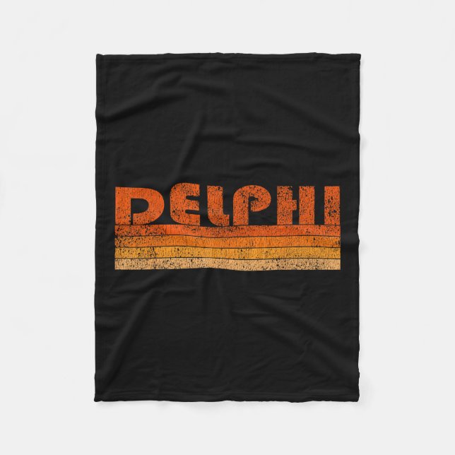 Vintage Retro Delphi Greece  Fleece Blanket (Front)
