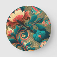 Vintage retro design floral green